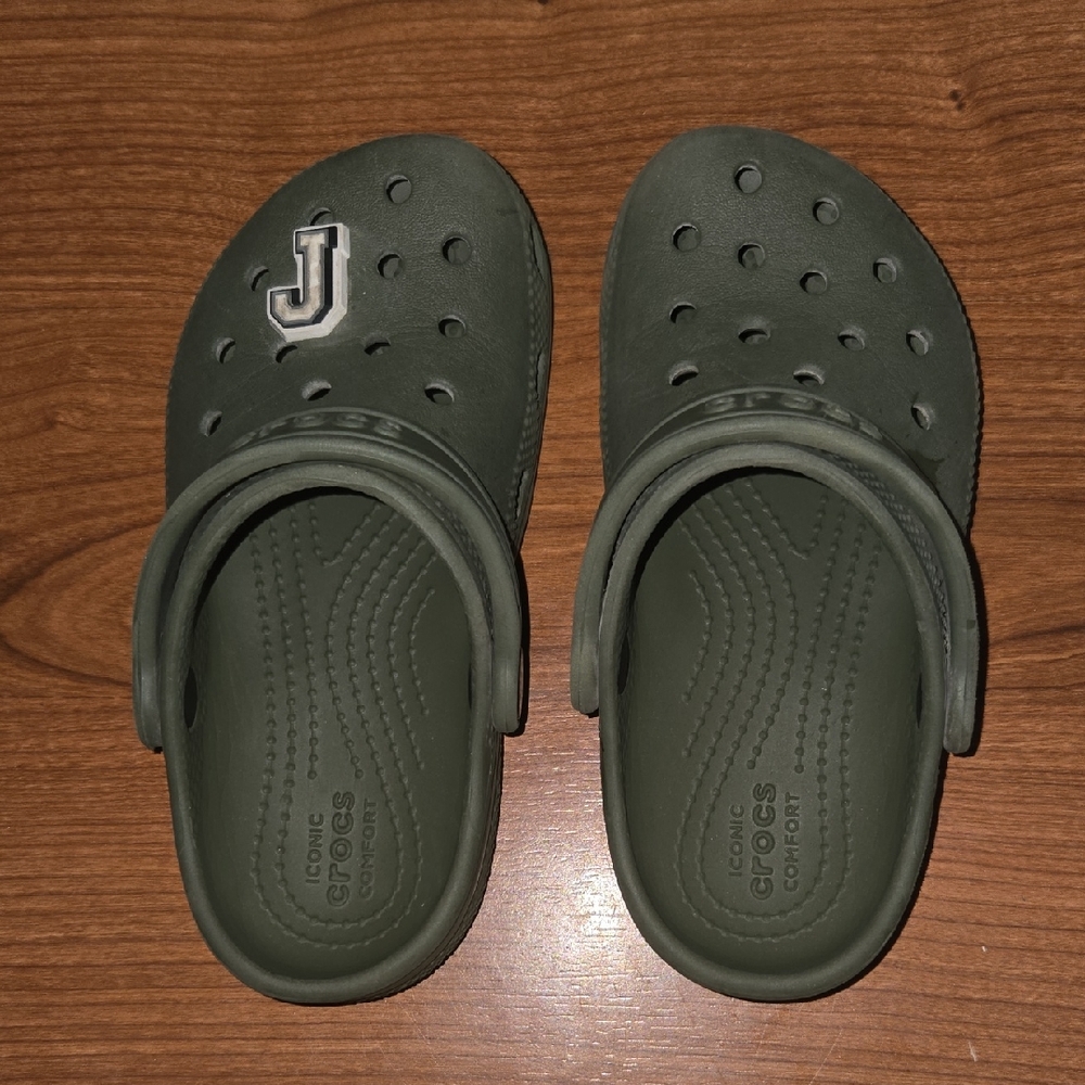 CROCS Kids Slippers - Dark Green
